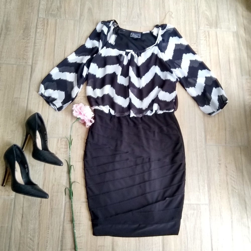 Beautiful black & white dress ❤️